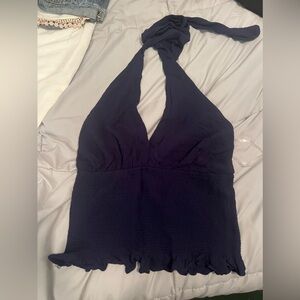 Navy blue halter top